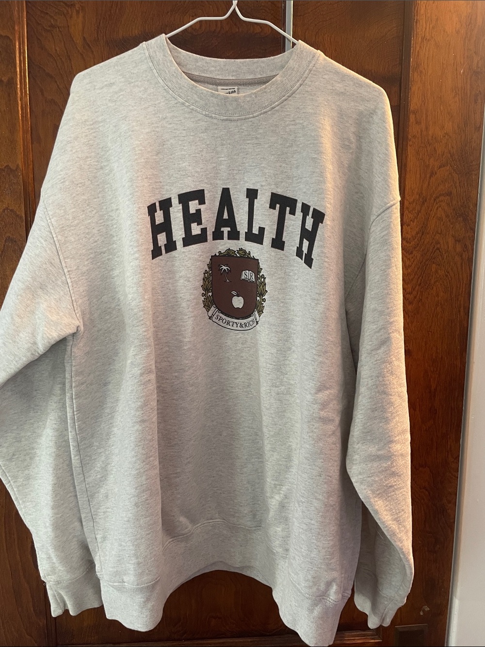Sporty&Rich Health grey crewneck